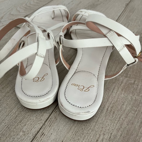 Flat white leather JCrew sandals - Picture 3 of 3